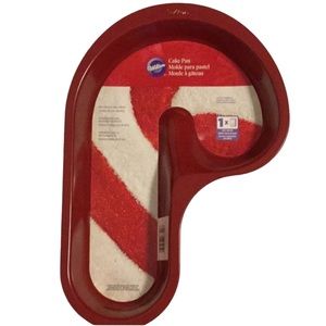 WILTON Cake Pan Candy Cane Metal NWT Red